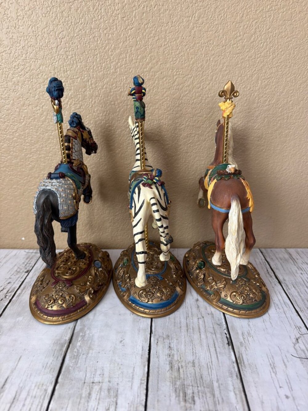 Set of 3 Willitts Carousel Classics Ann Dezendorf Ltd Ed Horse Zebra Eagle Back - Picture 5 of 16